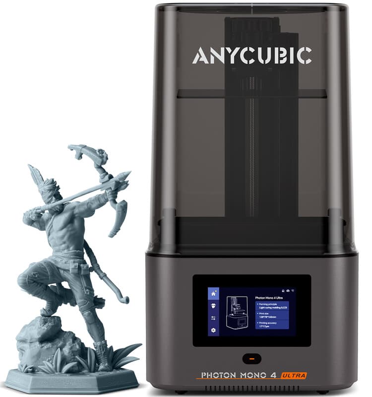 ANYCUBIC Photon Mono 4 Ultra 10K, imprimante 3D à résine, écran LCD mono 7 pouces, source COB, impression rapide 120 mm/h, volume 153,4 x 87 x 165