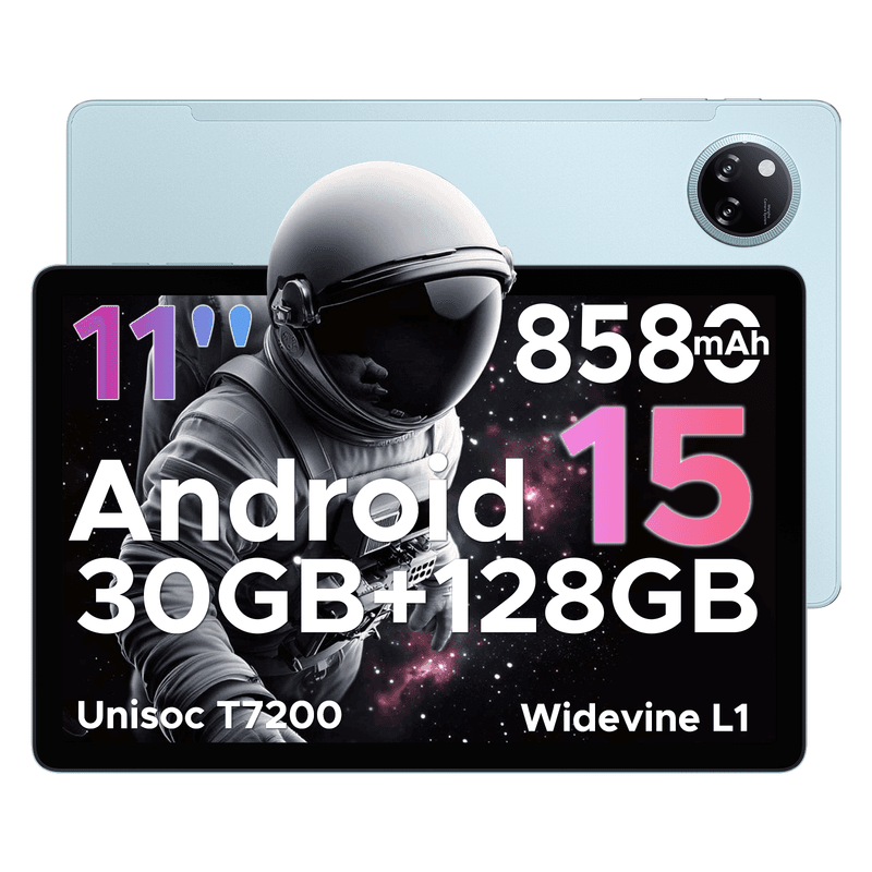 DOOGEE Tab A9 Pro+ Tablette Android 15 11 pouces, 30 Go + 128 Go, 2 To, octa-core, écran HD 90 Hz, batterie 8580 mAh, 5G Wi‑Fi, Widevine L1, double