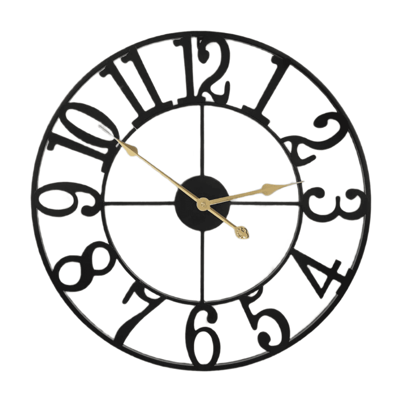 HAITANG 311 Horloge Murale 47 cm Noir