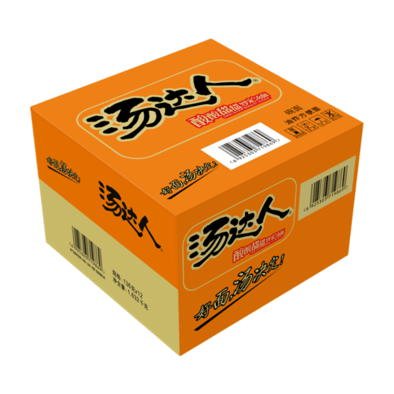 Uni-President Tang Daren Nouilles instantanées saveur borscht aigre-doux (bol) 90 g × 12