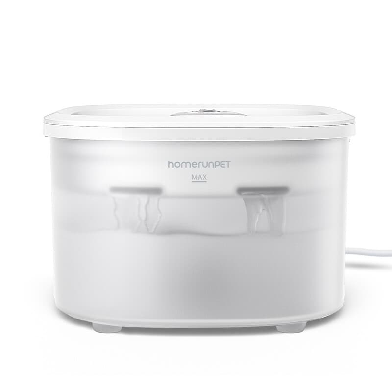 Homerunpet Fontaine à eau sans fil pour chien WF25, filtration 3 niveaux, capacité 2 L, niveau sonore <20 dB, protection contre fonctionnement à