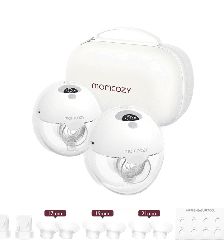 Momcozy M5 Lot de 2 tire-lait portable électrique avec 3 modes et 9 niveaux - Gris