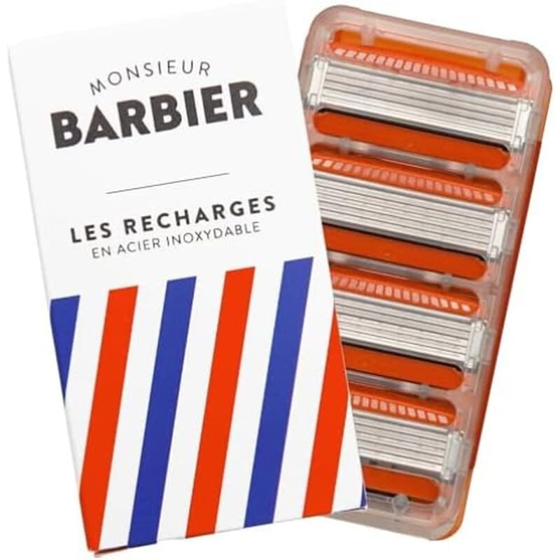 MONSIEUR BARBIER Recharges de rasoir à 4 lames compatibles avec FUSION - 4 pièces