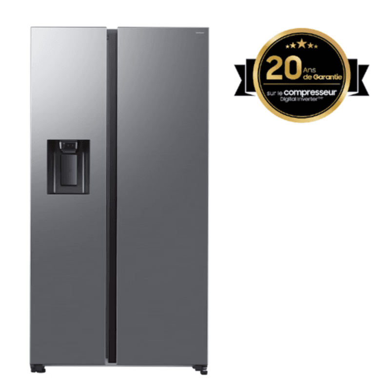 Samsung Bespoke AI RS70F66KBT Réfrigérateur américain en platine inox, classe B - 634 L