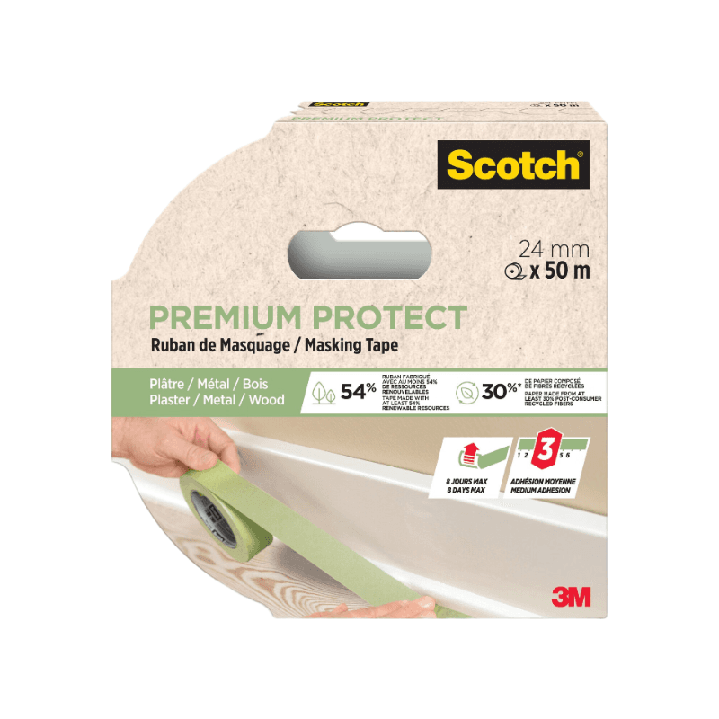 Scotch®Ruban de Masquage Classic Premium Protect Scotch® - PEFC Vert 50m x 24mm