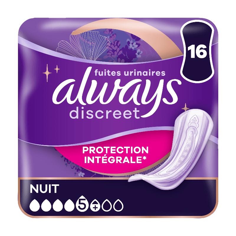 Always Discreet - Serviettes incontinence nuit - 16 unités