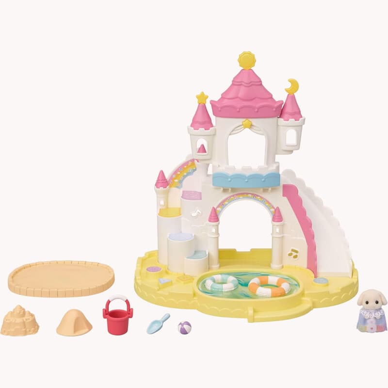 Sylvanian Families Coffret de Jeu Crèche, Bac à Sable et Piscine
