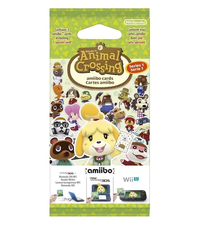 Nintendo Animal Crossing Cartes Amiibo Série 1 Paquet - Inclut 1 Carte Spéciale et 2 Cartes Standards pour Collectionneurs