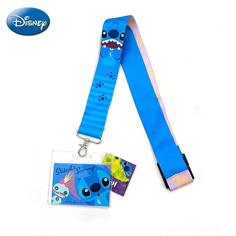 Disney Porte-badge tour de cou Stitch Scrump sous licence officielle