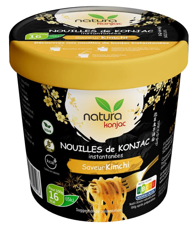 NATURA KONJAC Nouilles de konjac instantanées saveur kimchi - 162 g