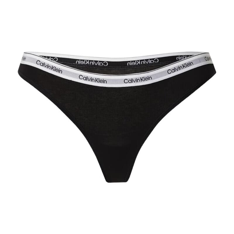 CALVIN KLEIN Icon Logo String Thong Noir 3XL