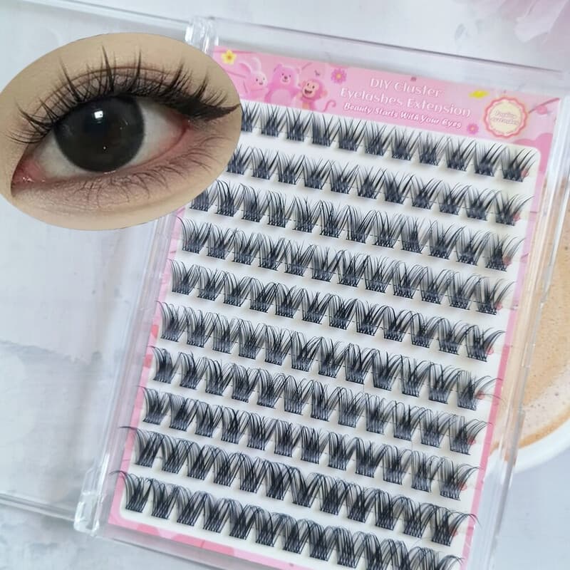 MeoMagic Extensions de cils classiques (sans colle, avec pinces à épiler) - 10 lignes - WM4