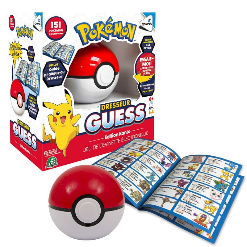 GP GAMES Pokémon - Dresseur Guess Kanto, Jeu de société ludique et amusant, Il devine l'animal auquel tu penses, 1 joueur, Pour les enfants dès 6