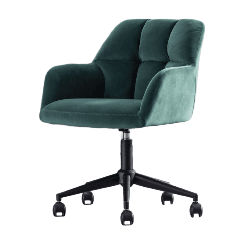 CHAIRUS Chaise de bureau en velours pour bureau à domicile, chaise de travail pivotante à 360° avec hauteur réglable