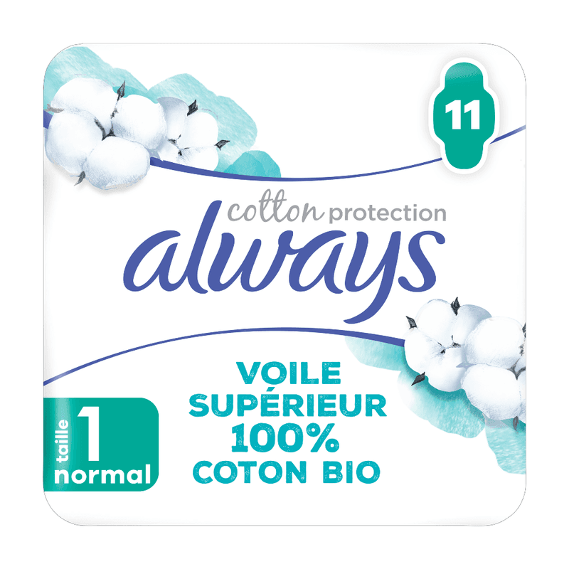 ALWAYS Ultra Cotton Protection Serviettes Hygiéniques Normal avec Ailes (Paquet de 11)