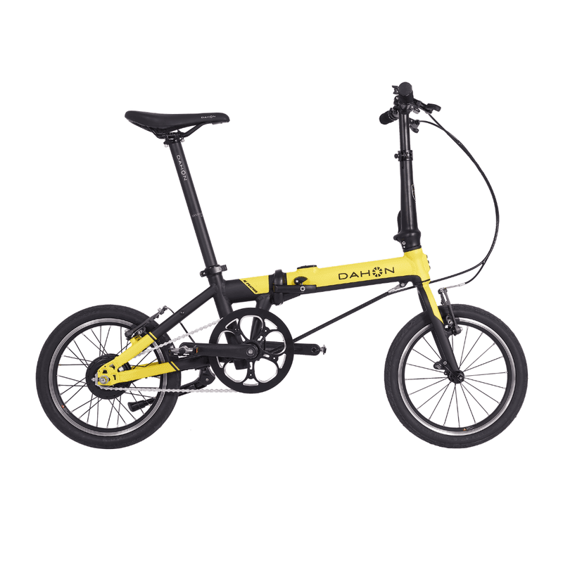 DAHON K-Feather Vélo électrique pliant avec moteur de moyeu arrière et batterie 24 V 5 Ah, pneu 16" x 1,5" - Jaune