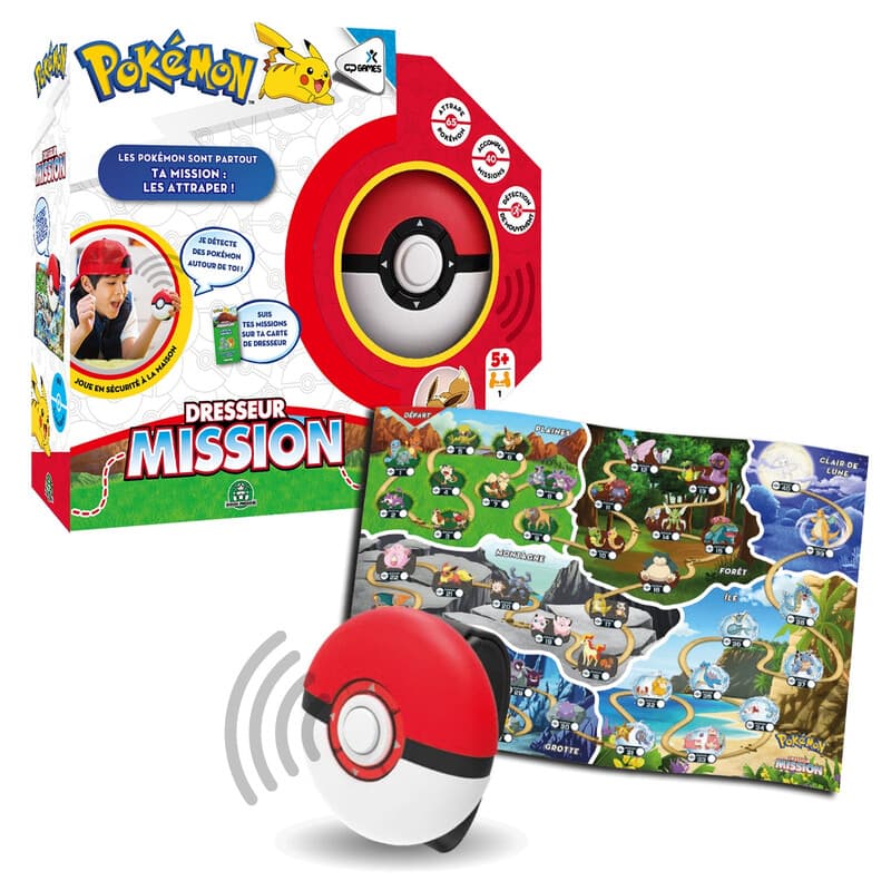 GP GAMES Pokémon - Dresseur Mission, Jeu de société ludique et immersif, Capture tous les Pokémon, Jusqu'à 4 joueurs, Pour les enfants dès 5