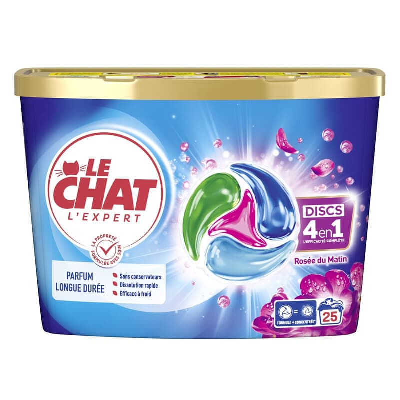 LE CHAT Lessive capsules Rosée du Matin 25 capsules