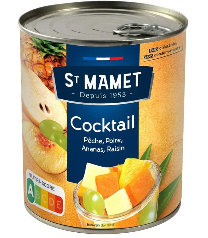 ST MAMET cocktail fruits au sirop 850 g