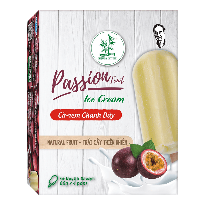 BAMBOO TREE Bâtonnet glacé fruit de la passion - 4 x 60 g