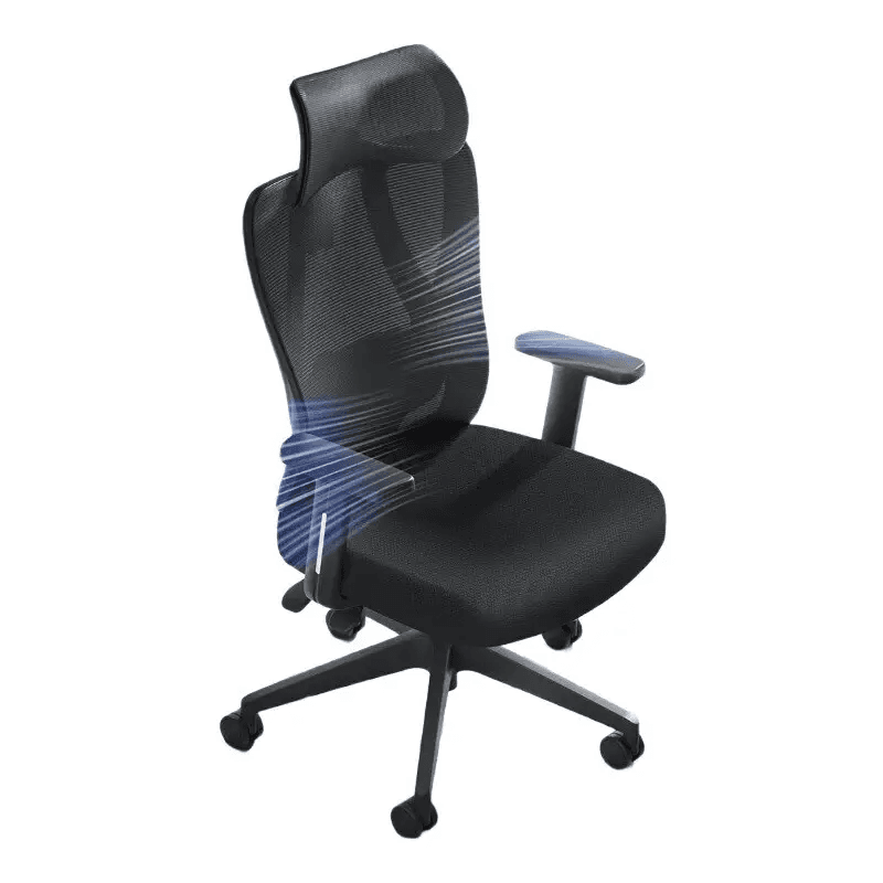 ochama x J.ZAO Z5 Soft Chaise ergonomique réglable 105°-140° avec support lombaire 4D, appuie-tête confortable et tissu en maille respirant