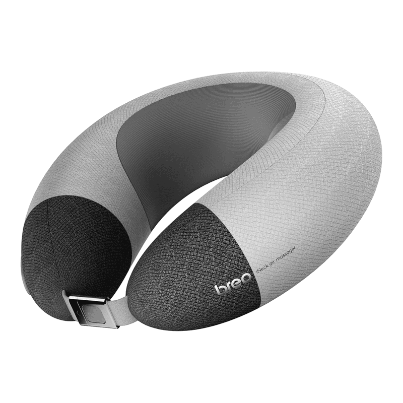 breo iNeck Air 2 Coussin de massage, appareil de massage cervical shiatsu en forme de U avec fonction chauffante et relaxation des tissus profonds
