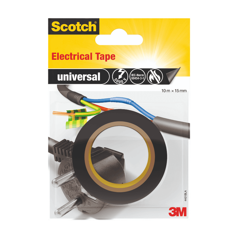 Scotch®Isolant Electrique Noir 10M X 15mm