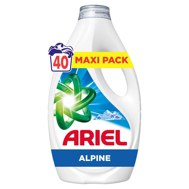 ARIEL Lessive liquide Alpine 40 lavages 1,8L