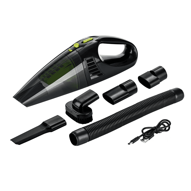 ATSHARK A-016 Aspirateur à main portable pour voiture, Sans fil, 2 x 1800 mAh, Matériau ABS, Lot de 1, Noir
