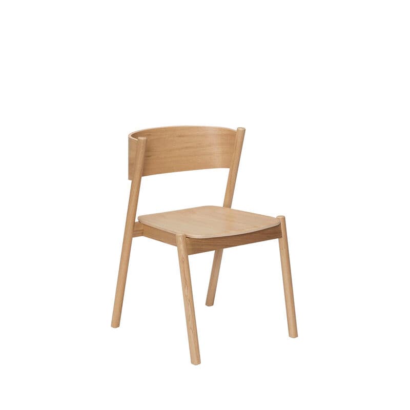 HUBSCH Oblique Chaise de salle à manger - Bois naturel