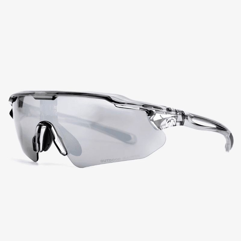 OutdoorMaster HAWK LT lunettes de cyclisme photochromiques et polarisées - argent super