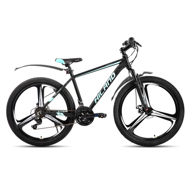 Hiland, H200 Plus, VTT 26 pouces avec cadre en alliage d’aluminium, freins à disque doubles, 18 vitesses, suspension avant, pour hommes et femmes,