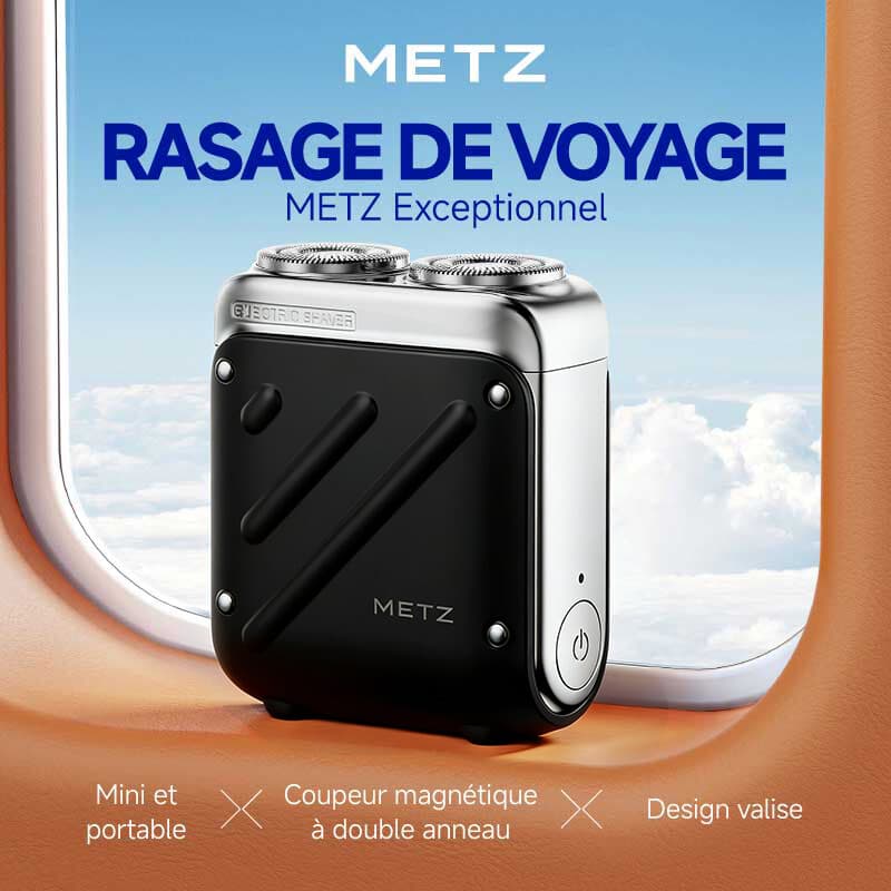 METZ Rasoir électrique pour homme style voiture supersportive, portable, coffret cadeau, cadeau parfait pour la Saint-Valentin de Qixi pour petit ami