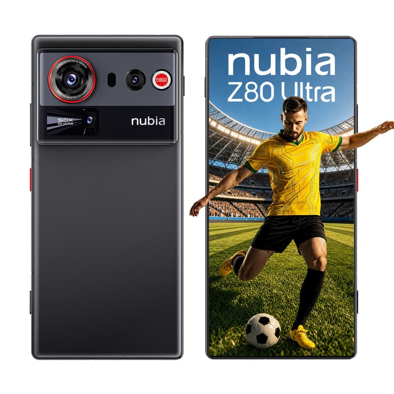 nubia Z80 Ultra 5G Téléphone Android Débloqué, Snapdragon 8 Elite Gen 5, Triple Caméra IA 50 MP, Charge Sans Fil 80 W, Écran Complet AMOLED 6,8"
