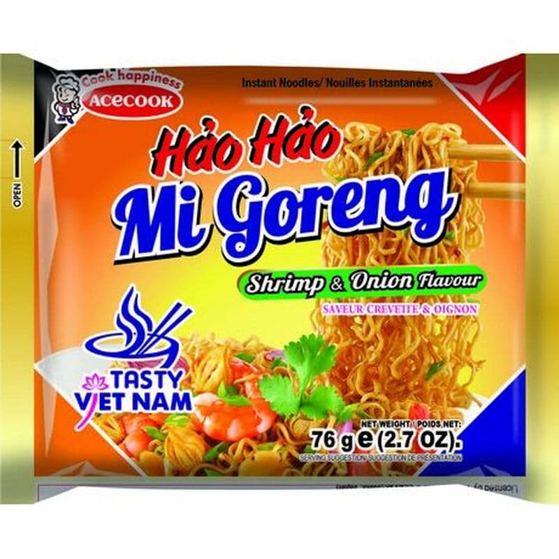 HAO HAO Nouilles instantanées saveur crevette et oignon - 76 g