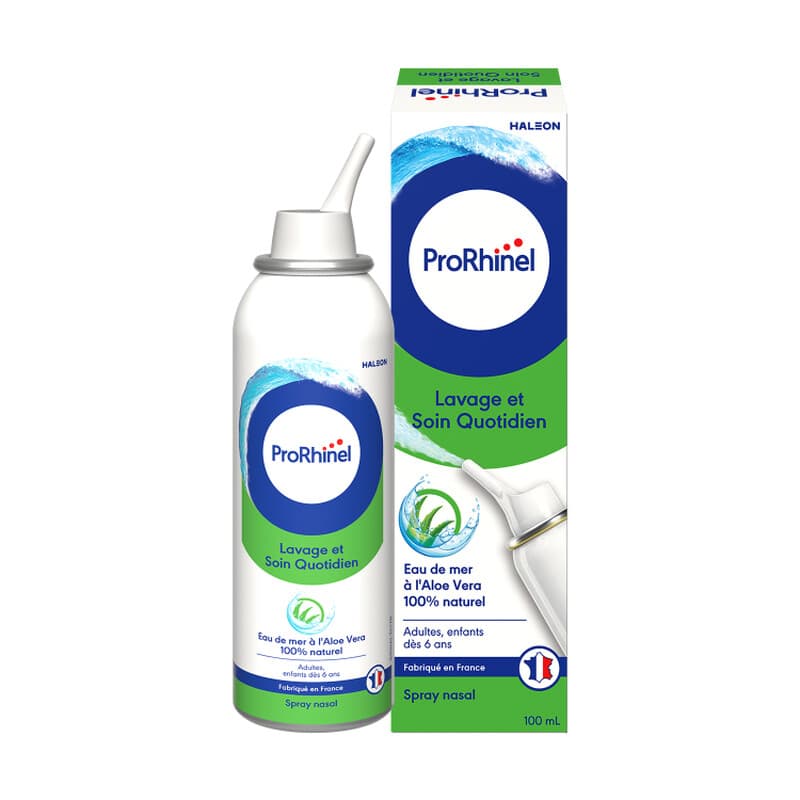PRORHINEL Spray nasal eau de mer à l'aloé vera pour enfants et adultes - 100 ml