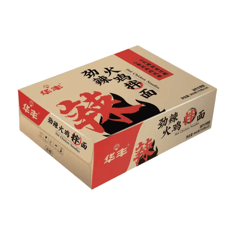 Huafeng Nouilles sautées instantanées extra épicées 75g*12(Carton complet)