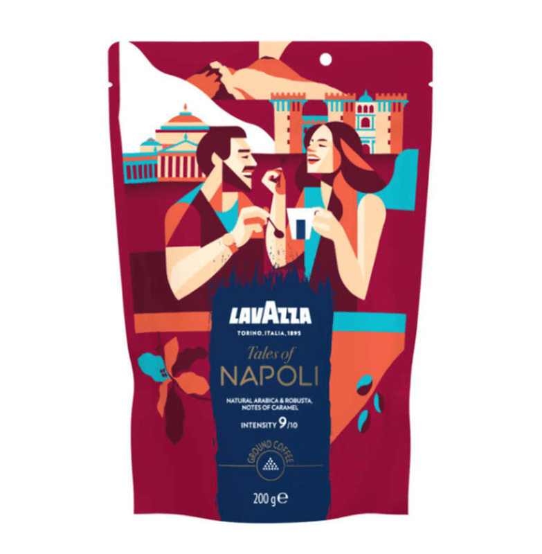 LAVAZZA Café moulu Tales of Napoli intensité 9 200g