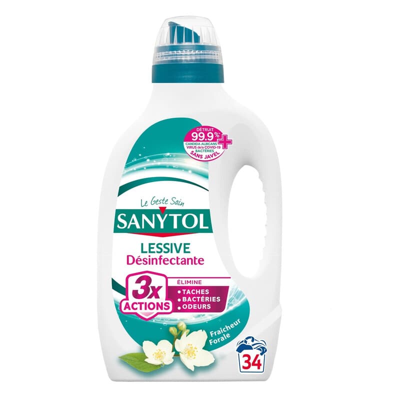Sanytol Lessive désinfectante Fraîcheur florale 1,7 L