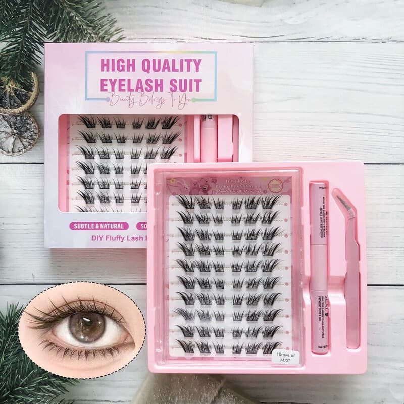 MeoMagic F31 Kit d'extension de cils avec pince et colle - 120 pièces