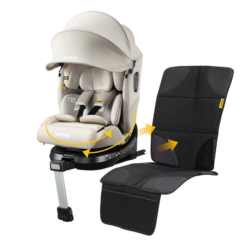 Jovikids RANGER 2 360° i-Size siège auto pour enfant, 40-150 cm, avec ISOFIX, conception pivotante à 360°, adapté de la naissance à 12 ans,
