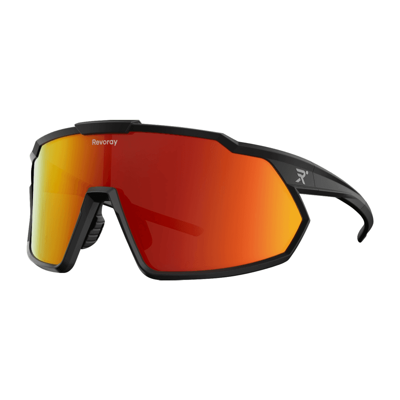 Revoray Y1 Lunettes de soleil de cyclisme avec verres polarisés TAC haute définition, monture TR90 ultra-légère 33g, protection UV 400,