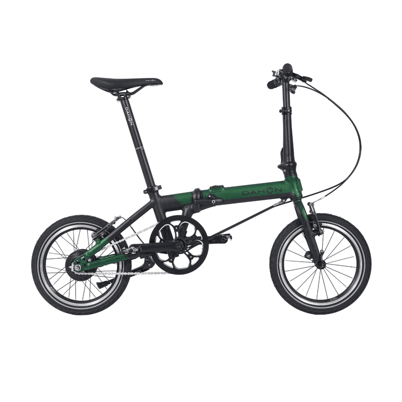 DAHON K-Feather Vélo électrique pliant avec moteur de moyeu arrière et batterie 24 V 5 Ah, pneu 16" x 1,5" - Vert forêt