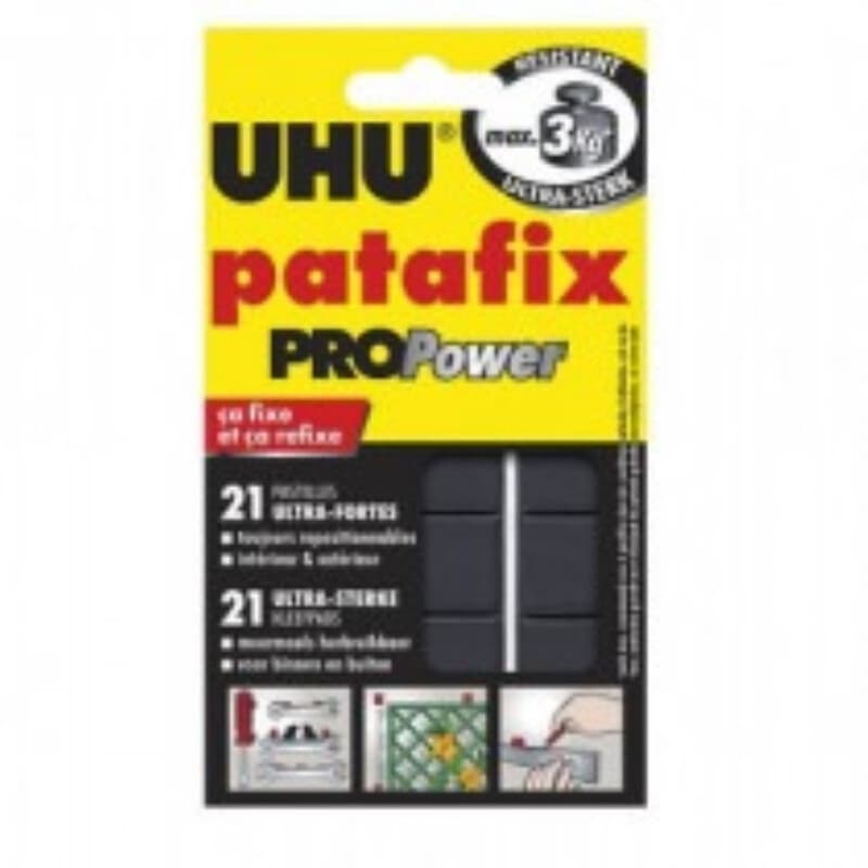 UHU PATAFIX PROPOWER NOIR - 21 pastilles