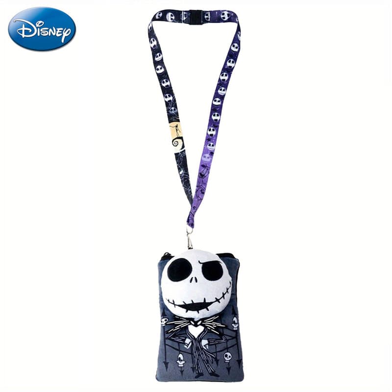 Disney Porte-badge en peluche L’Étrange Noël de Monsieur Jack avec tour de cou, sous licence officielle