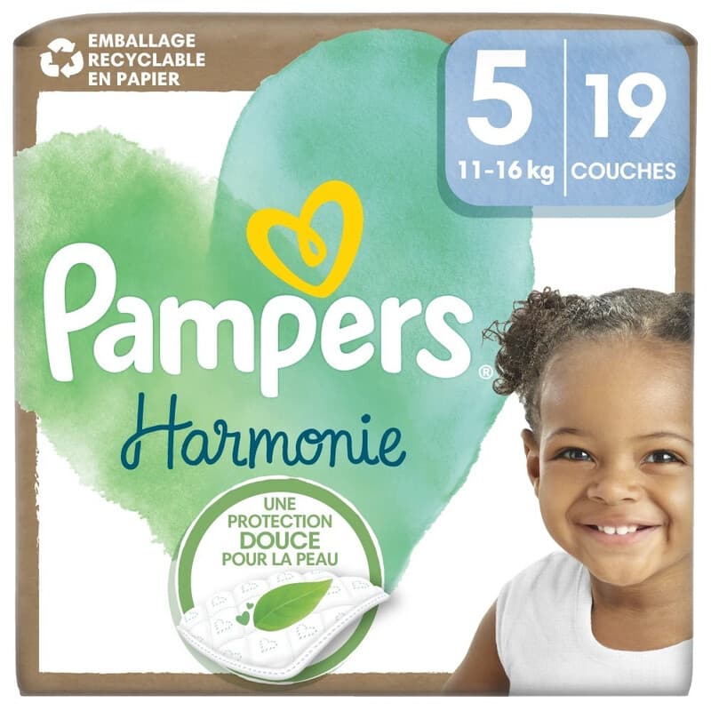Pampers Harmonie Couches bébé taille 5 - 19 couches
