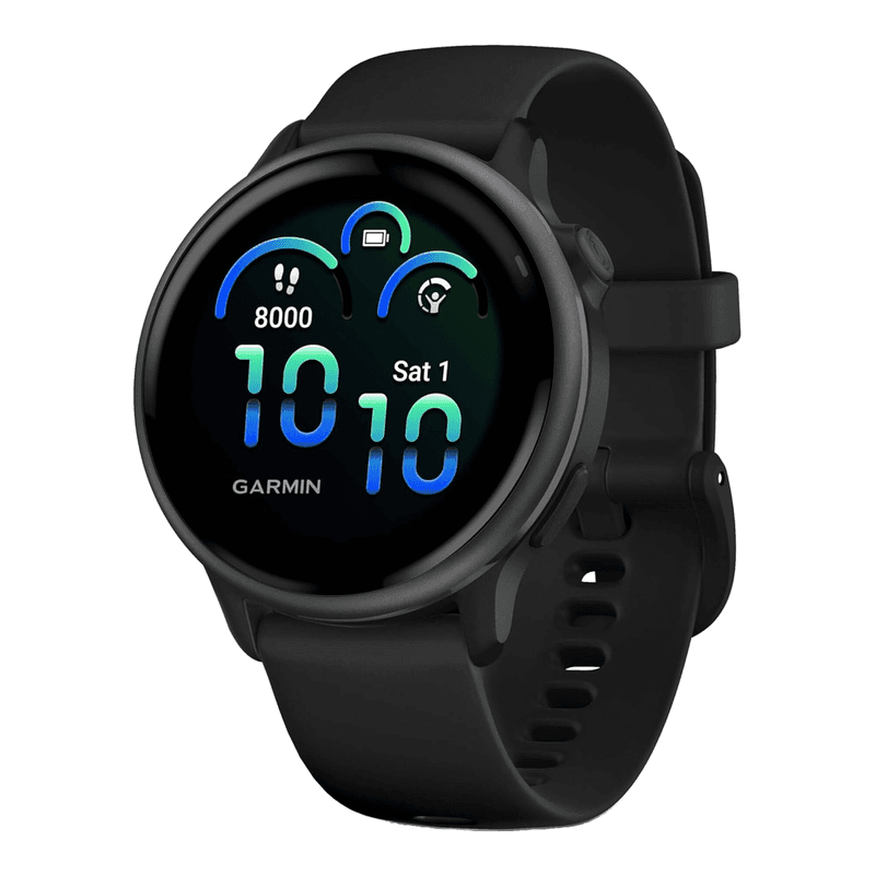 Garmin vívoactive 6 Montre connectée GPS pour le fitness et la santé avec écran ultra-lumineux - Gray avec bracelet noir