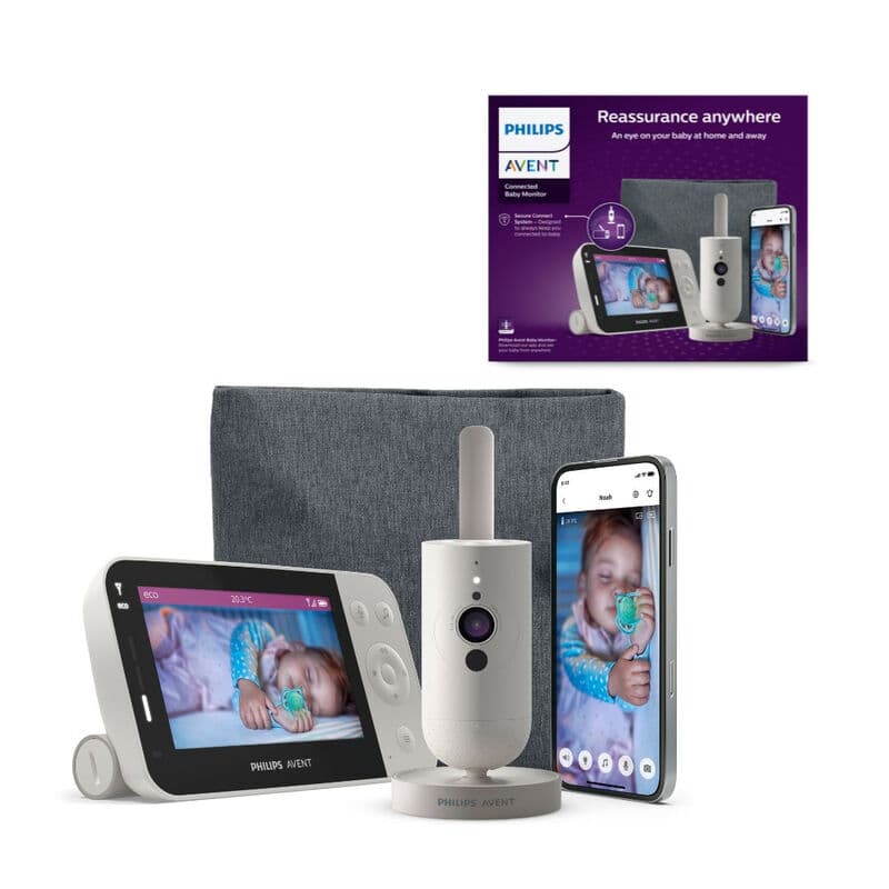Philips Avent Connected SCD953/26 Babyphone connecté - caméra Full HD, application Baby Monitor+, connexion sécurisée, 12 h d’autonomie,