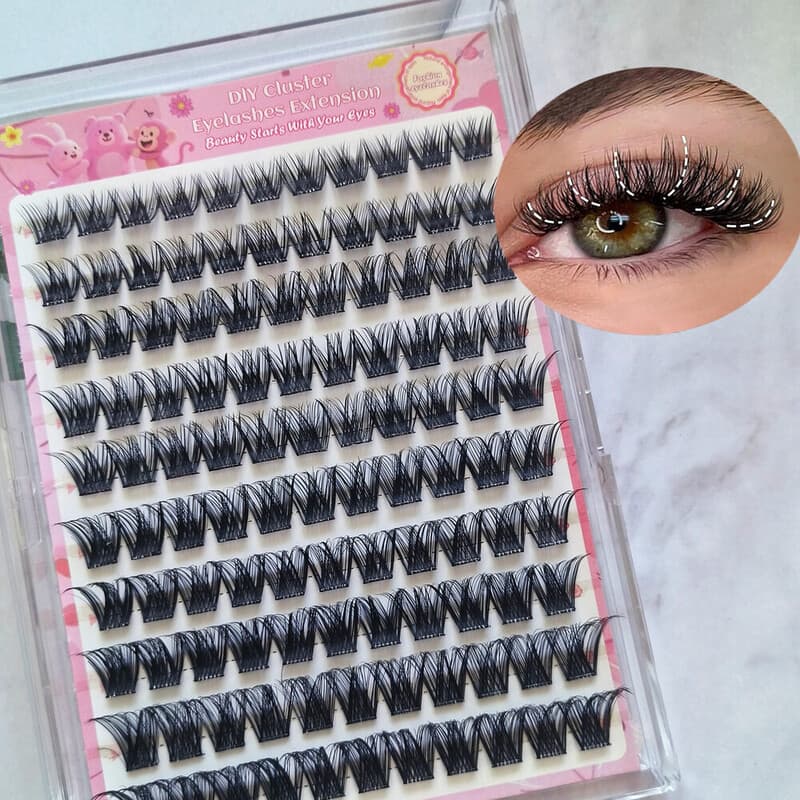 MeoMagic - Extensions de cils prégelées (pinceaux non inclus) - 10 lignes - 120 pièces - WM10