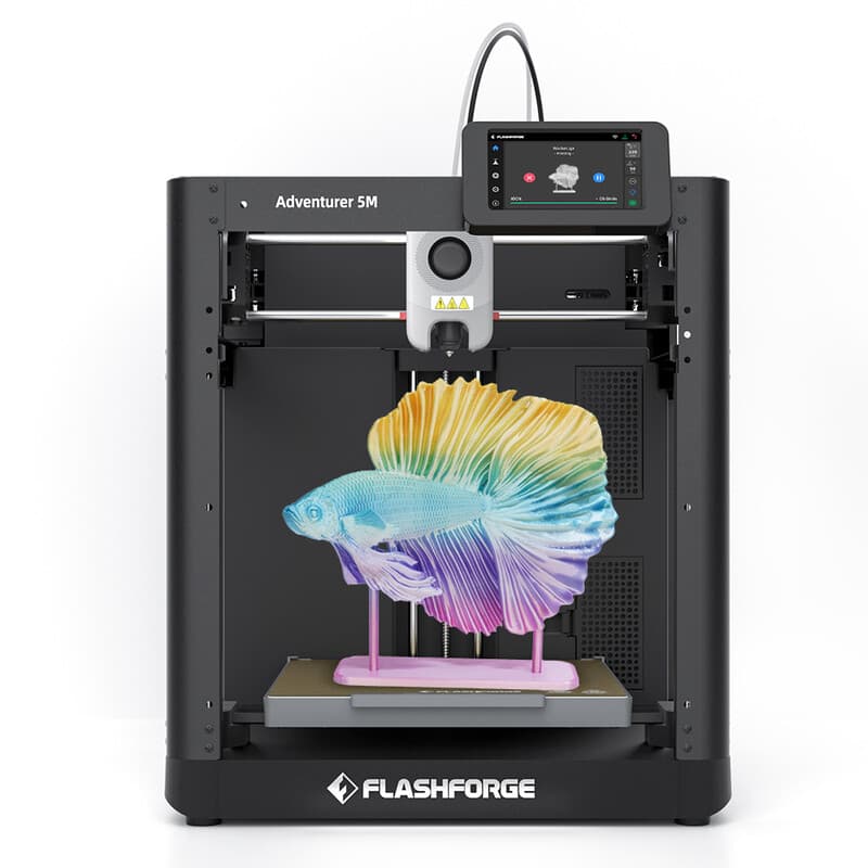 FlashForge Adventurer 5M Imprimante 3D, vitesse max. 600 mm/s, extrudeuse directe 280 °C, taille d'impression 220 x 220 x 220 mm